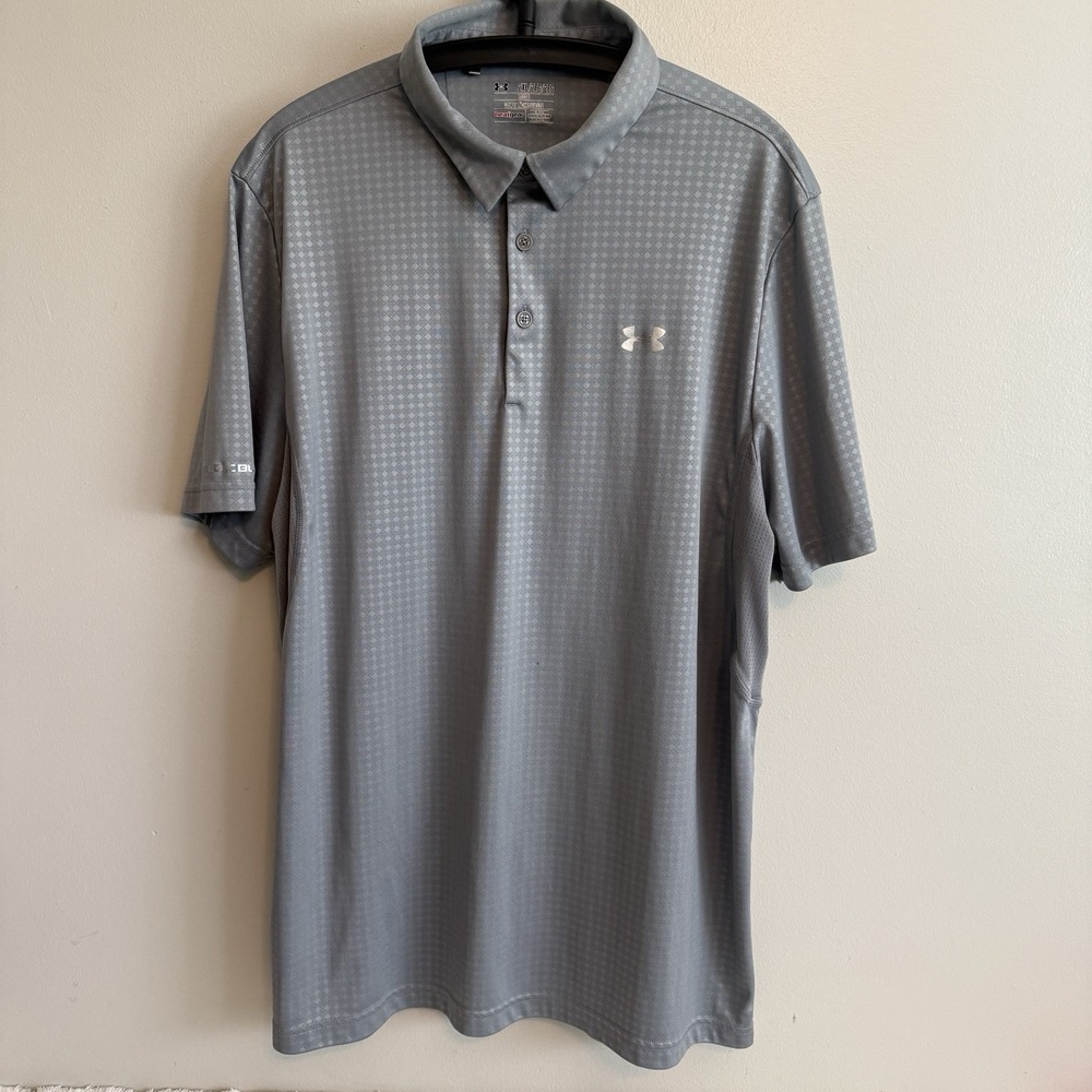 Under Armour Mens Loose Fit Polo Shirt 2XL Heatgear Activewear Golf Athletic